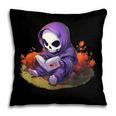 Spooky Grim Reaper Reading A Book Cute Creepy Halloween Pillowcase