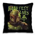 Star Wars The Book Of Boba Fett Neon Boba Fett Lives Poster Pillowcase