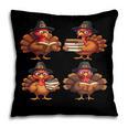Turkey Reading Books Shirt Thanksgiving Turkey Bookworm Pillowcase