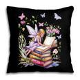 Watercolor Butterfly Fairy Read Book Library Fantasy Novel Pillowcase