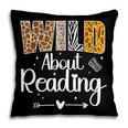 Wild About Reading Book Lover Bookworm Library Day Pillowcase