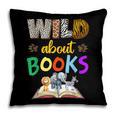 Wild About Reading Books Reader Bookworm Animals Book Lover Pillowcase
