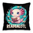 Women's Readsolotl Kawaii Axolotl Reading Book Lover Pillowcase