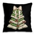 Xmas Tree Books Merry Christmas Coquette Bow Teacher Holiday Pillowcase