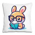 Adorable Book Lover Rabbit With Reading Glasses Cute Premium Pillowcase