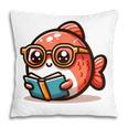 Adorable Book Lover Salmon With Reading Glasses Cute Pillowcase