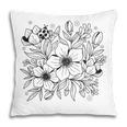 Adult Coloring Book Style Flowers And Ladybug Self Coloring Pillowcase Adult Coloring Book Style Flowers And Ladybug Self Coloring Pillowcase