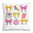 Apple Coquette Bow Books First Day Of School Back To School Pillowcase