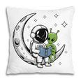 Astronaut Reading Book To Alien Moon Space Astronomy Pillowcase