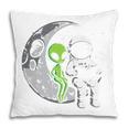 Astronaut Reading Book To Alien Moon Space Women Kids Men Premium Tri-Blend Pillowcase
