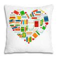Book Lover Librarian Books Heart Valentine Pillowcase