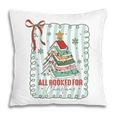 All Booked For Christmas Book Xmas Tree Coquette Bow Lights Pillowcase