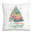 All Booked For Christmas Book Xmas Tree Lights Reading Girly Pillowcase