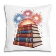 Books Fireworks 4th Of July Bookworm Patriotic Reader Pillowcase
