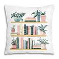 Bookshelves With Books & Plants Premium Pillowcase