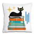 Cat And Books Retro Midcentury Mid Century Aesthetic Pillowcase