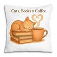 Cats Books And Coffee Heart Cozy Cat Lover Bookworm Readers Pillowcase Cats Books And Coffee Heart Cozy Cat Lover Bookworm Readers Pillowcase
