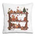 Christmas Cats Bookshelf Gingerbread Pillowcase