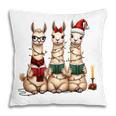 Christmas Three Llamas Reading Reading Books Llama Lover Pillowcase