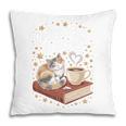 Coffee Cats & Books Cute Cat Book Lover Reading Pillowcase Coffee Cats & Books Cute Cat Book Lover Reading Pillowcase