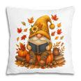 Cute Autumn Gnome Reading Pumpkin Book Lover Pillowcase