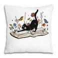 Cute Cat Flower Garden Book Kitty Reading Floral Men Women Girls Kids Pillowcase Cute Cat Flower Garden Book Kitty Reading Floral Men Women Girls Kids Pillowcase