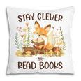 Cute Fox Stay Clever Read Books For Librarian Or Bookworm Pillowcase