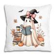 Cute Ghost Reading Book Librarian Book Lover Pillowcase