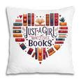 Cute Just A Girl Who Loves Books Heart Shape Reader Pillowcase