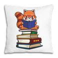Cute Kawaii Kids Reading Books Glasses Red Panda Lover Pillowcase