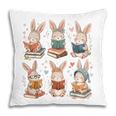Cute Teacher Bunny Rabbit Reading Easter Bunnies Book Lovers Pillowcase