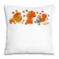Cute Turkey Reading Book Librarian Bookworm Thanksgiving Men Pillowcase