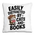 Easily Distracted By Cats And Books Lovers Reading Pillowcase Easily Distracted By Cats And Books Lovers Reading Pillowcase