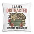 Easily Distracted By Cats And Books Vintage Pillowcase Easily Distracted By Cats And Books Vintage Pillowcase