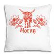 Horny Bull Romance Reader Shirt Spicy Books Bull Pun Pillowcase