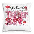 HUGvyn One Loved Teacher Valentine Book Heart Reading Bow Pillowcase