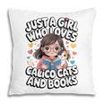 Kawaii Cat And Books Just A Girl Who Loves Both Pillowcase Kawaii Cat And Books Just A Girl Who Loves Both Pillowcase