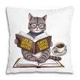 Life Is Better With Cats Coffee Books Cat Reading Book Pillowcase