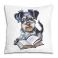 Nerdy Schnauzer Dog Book Lover Glasses Cute Pet For Men Women Kids Pillowcase