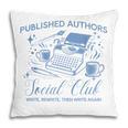 Published Authors Social Club Women Vintage Poet Book Writer Pillowcase