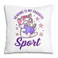 Reading Is My Favorite Sport Saying Quote Book Lovers Pillowcase