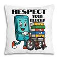 Respect Elders Cellphone Pushing Books In a Wheelchair Pillowcase Respect Elders Cellphone Pushing Books In a Wheelchair Pillowcase