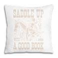 Saddle Up With a Good Book Cowgirl Western Women Vintage Pillowcase