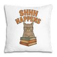 SHHH Happens Librarian Cat Books Library Pillowcase