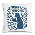Sorry I'm Booked Cat Reading Book Boho Flowers Vintage Pillowcase Sorry I'm Booked Cat Reading Book Boho Flowers Vintage Pillowcase