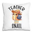 Teacher Snail With Glasses On Books Cute Pre-K Kindergarten Pillowcase