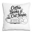 Vintage Retro Coffee Books & Cat Naps Pillowcase