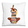 Woman And Books Stack Afro Girl Book Lover Premium Tri-Blend Pillowcase