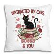 Women's Cat Books Romantic Floral Aesthetic Book Lover Cat Owner Pillowcase Women's Cat Books Romantic Floral Aesthetic Book Lover Cat Owner Pillowcase