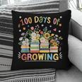 100th Day Of School Teacher Floral Books 100 Days Of Growing Pillowcase